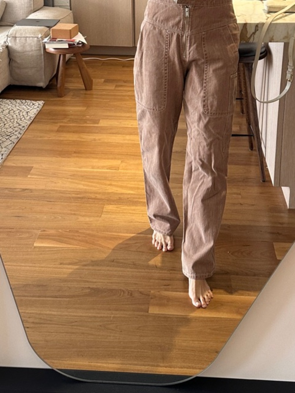 Isabel Marant high waist Straight-Leg Jeans in Dusty Mauve/Tan - Picture 5 of 5